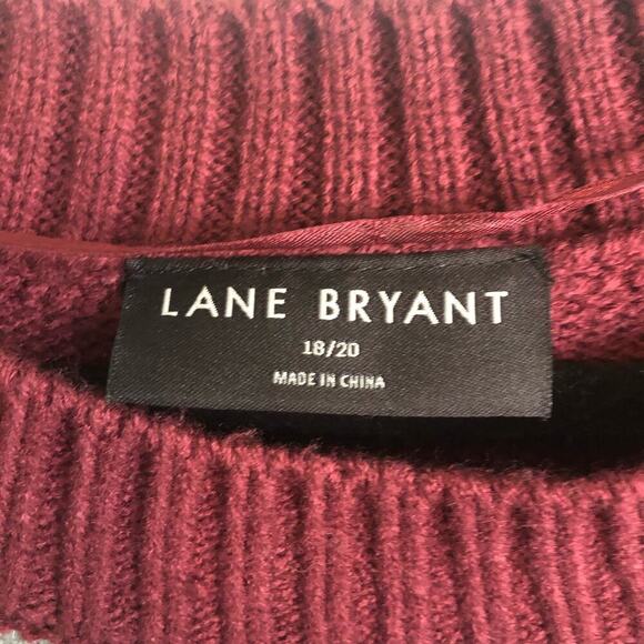 Lane Bryant Size 18/20 Multicolor Fair Isle Sweater Colorful Stripes Bright Bold - Picture 4 of 7